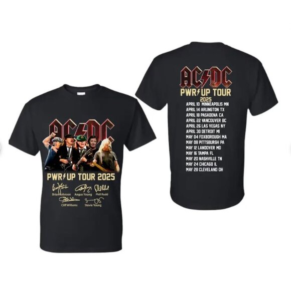 Acdc Power Up Tour 2025 TShirt, Acdc Band Unisex Shirt, Pwr Up Tour Gift For Fan - Picture 1 of 1